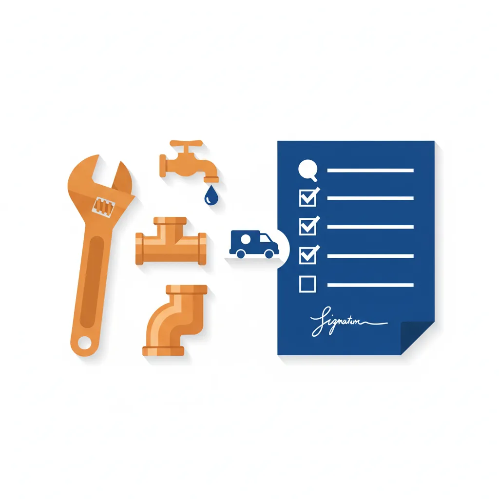 Outils de plomberie et devis professionnel pour artisan plombier